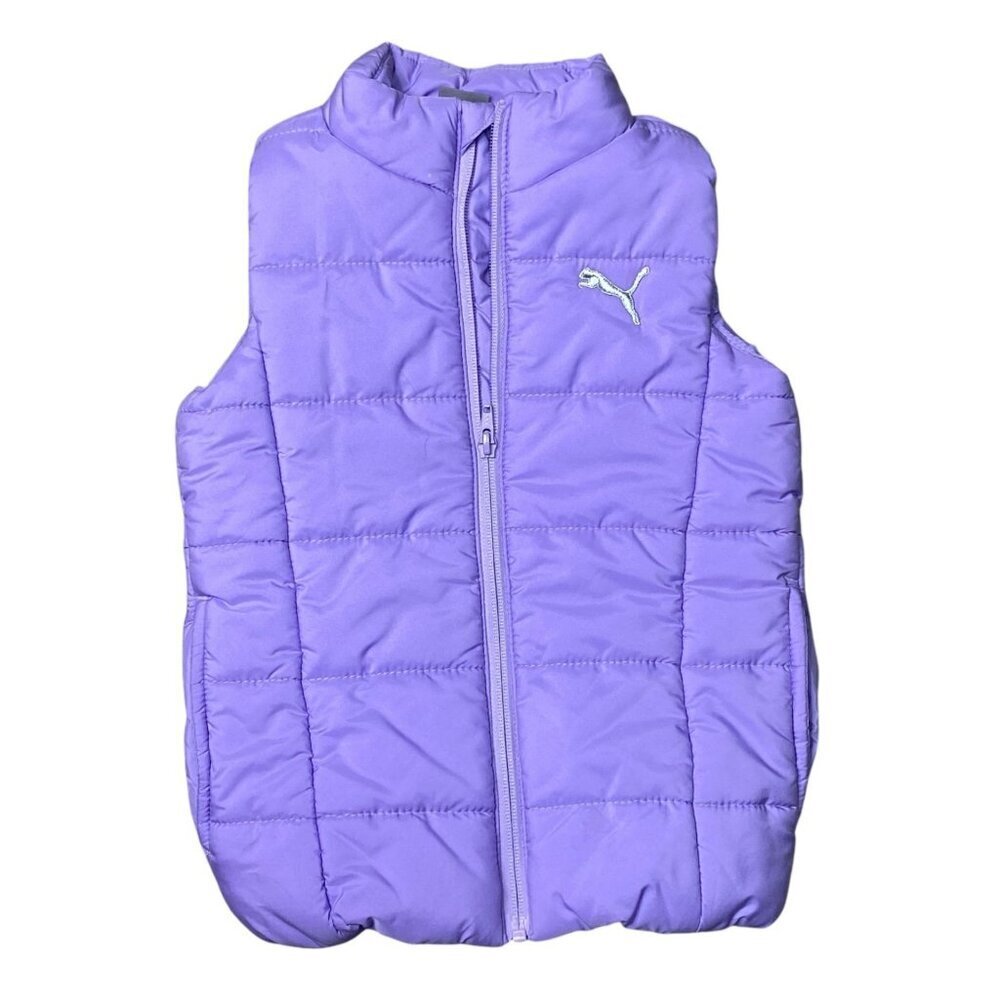 Puma Lavender Puffer Vest Girls Size 5-6 Extra Small